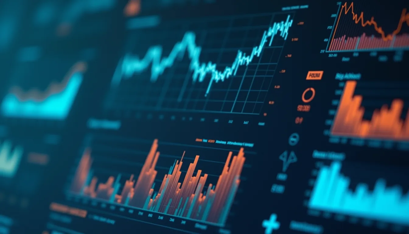 Close-up view of a digital dashboard showing AI analytics and customer data
