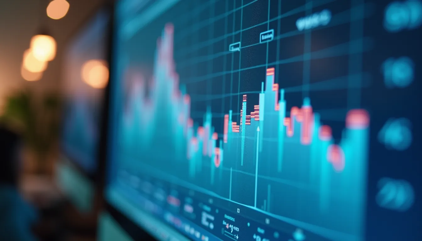 Close-up view of a computer screen displaying customer data analytics